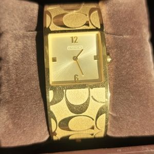 Gold Plated Gold COACH watch
